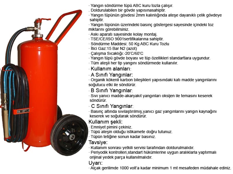 Erzurum 50 KG Yangın Söndürme Cihazı
