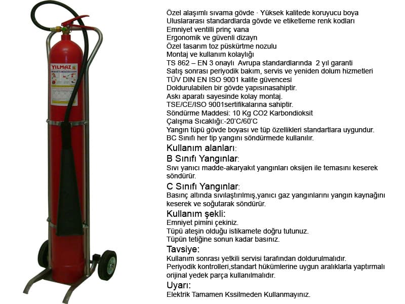 Erzurum 10 KG Yangın Söndürme Cihazı